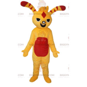 Costume mascotte BIGGYMONKEY™ creatura divertente giallo e rosso. costume da creatura - Mascotte dei mostri - BiggyMonkey.com