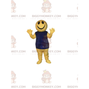Kostým maskota BIGGYMONKEY™ Very Happy žlutá postava s modrou košilí - Lidští maskoti - BIGGYMONKEY_013141 - BiggyMonkey.com