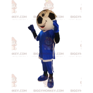 Funny Soccer Ball Head Character BIGGYMONKEY™ Mascot Costume -