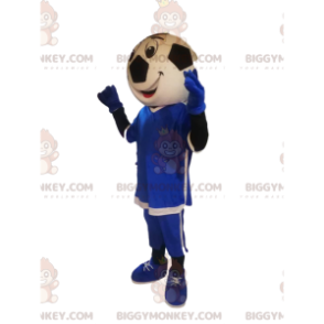 Costume da mascotte BIGGYMONKEY™ con testa di pallone da calcio