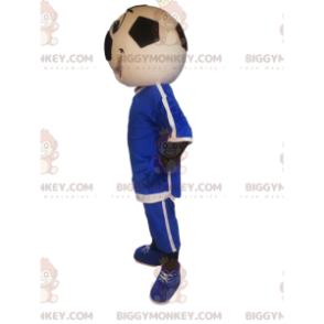 Costume da mascotte BIGGYMONKEY™ con testa di pallone da calcio
