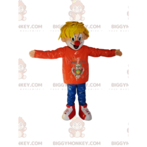 Vaalea Boy Clown Nose BIGGYMONKEY™ maskottiasu - Sirkuksen maskotit - BIGGYMONKEY_013146 - BiggyMonkey.com