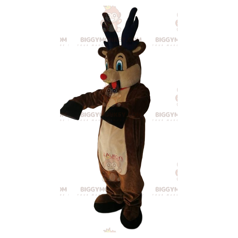Kostium maskotki BIGGYMONKEY™ przedstawiający komiczny renifer Kostium maskotki BIGGYMONKEY™ przedstawiający komiczny renifer