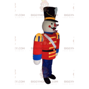 Soldaat BIGGYMONKEY™ mascottekostuum met rood jasje en grote