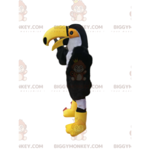 Στολή μασκότ BIGGYMONKEY™ από ασπρόμαυρη τουκάν με μεγάλο κίτρινο ράμφος - Μασκότ πουλιών - BIGGYMONKEY_013153 - BiggyMonkey.com