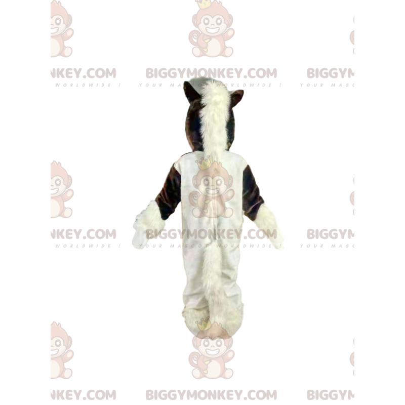 Brun och vit häst BIGGYMONKEY™ maskotdräkt. hästdräkt - Brun och vit häst BIGGYMONKEY™ maskotdräkt. hästdräkt -