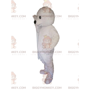 Meget vågen isbjørn BIGGYMONKEY™ maskotkostume. Hvidbjørn