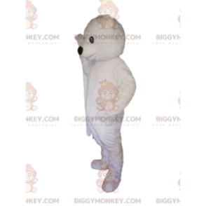 Very Awake Polar Bear BIGGYMONKEY™ Mascot Costume. White bear