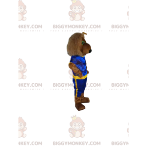 Traje de mascote de leão marrom BIGGYMONKEY™ com roupas