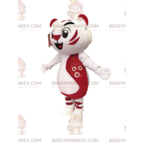 BIGGYMONKEY™ mascot costume very cheerful white and fuchsia