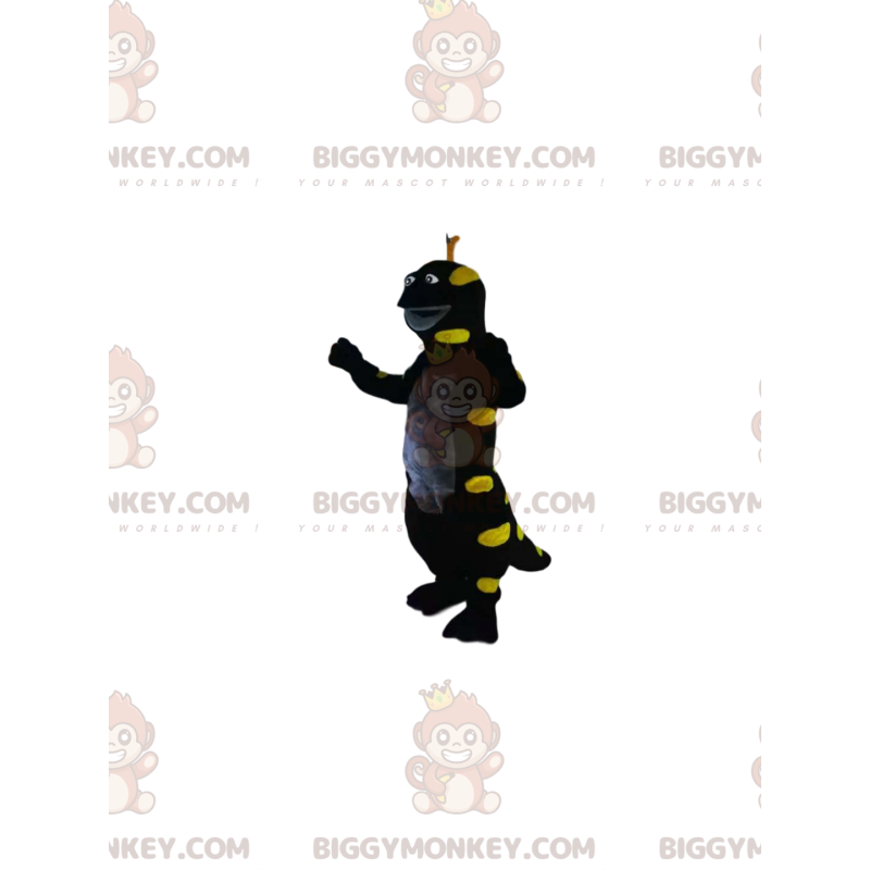 Kostium maskotki BIGGYMONKEY™ z czarnej i neonowo żółtej Kostium maskotki BIGGYMONKEY™ z czarnej i neonowo żółtej