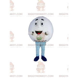 Very Happy Golf Ball BIGGYMONKEY™ Mascot Costume. golf ball