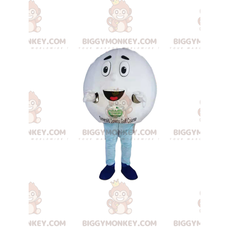 Very Happy Golf Ball BIGGYMONKEY™ Mascot Costume. golf ball Very Happy Golf Ball BIGGYMONKEY™ Mascot Costume. golf ball