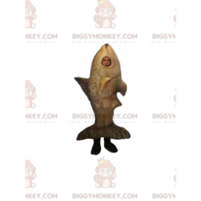 Traje de mascote Tan Trout BIGGYMONKEY™. fantasia de truta - Mascotes de peixe - BIGGYMONKEY_013166 - BiggyMonkey.com