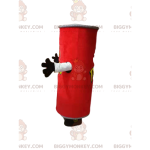 Caixa vermelha de fantasia de mascote BIGGYMONKEY™ com bolo de