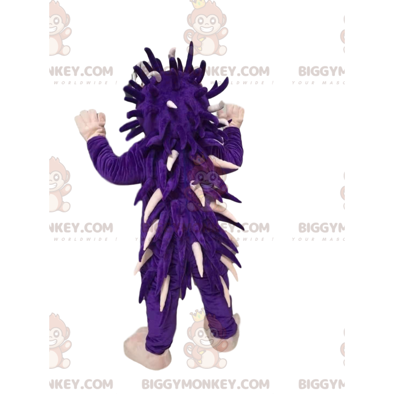 Costume de mascotte BIGGYMONKEY™ de hérisson violet et blanc. Costume de mascotte BIGGYMONKEY™ de hérisson violet et blanc.