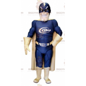 Costume da mascotte da supereroe BIGGYMONKEY™ con abito blu e