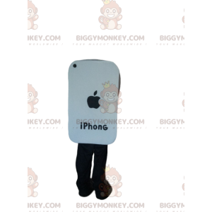 Cute White Smart Phone BIGGYMONKEY™ Mascot Costume -