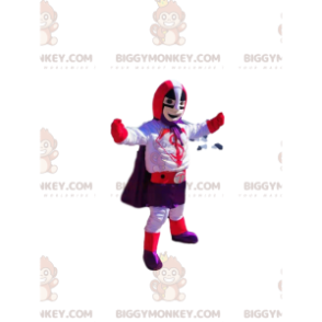 Kostium maskotki superbohatera BIGGYMONKEY™ z fioletowym i
