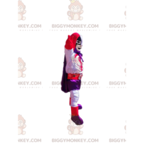 Kostium maskotki superbohatera BIGGYMONKEY™ z fioletowym i
