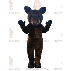 Super cute boar BIGGYMONKEY™ mascot costume. boar costume -