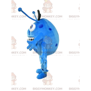 BIGGYMONKEY™ Mascot Costume of Little Blue Round Monster with