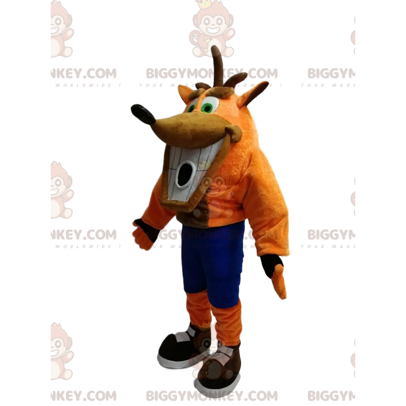 Traje de mascote BIGGYMONKEY™ do famoso videogame da Sega Crash Traje de mascote BIGGYMONKEY™ do famoso videogame da Sega Crash