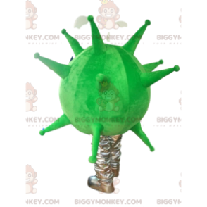 BIGGYMONKEY™ Maskottchenkostüm in Neongrün und Grau.