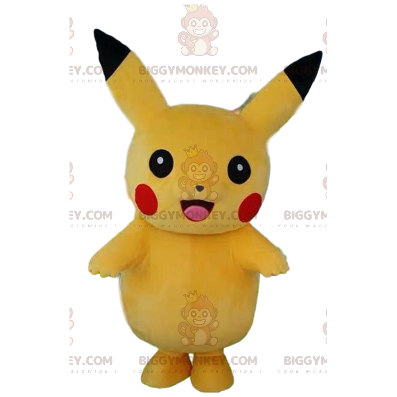 BIGGYMONKEY™ mascot costume of Pikachu, the cute Pokemon