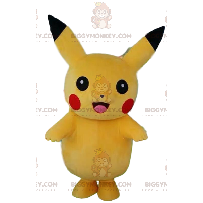 BIGGYMONKEY™ mascot costume of Pikachu, the cute Pokemon BIGGYMONKEY™ mascot costume of Pikachu, the cute Pokemon