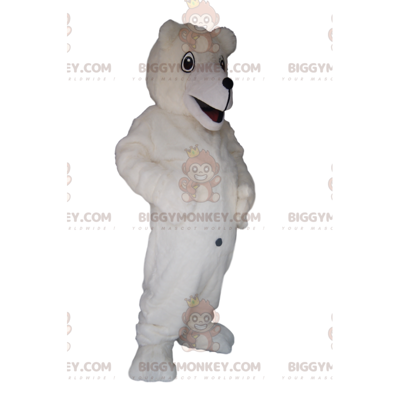 Isbjörn BIGGYMONKEY™ maskotdräkt med stort leende - Bärmaskot - BIGGYMONKEY_013203 - BiggyMonkey.com