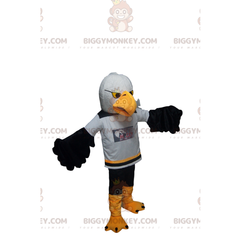 Brown and White Golden Eagle BIGGYMONKEY Mascot Costume. Eagle Costume