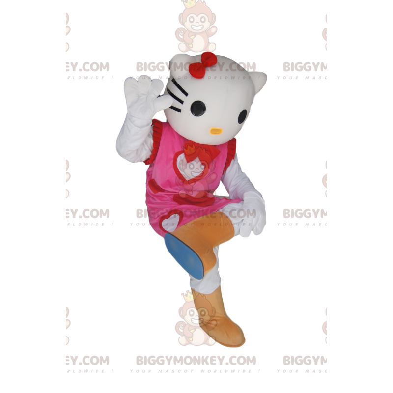 Hello Kitty BIGGYMONKEY™ Mascot Costume with Cute Pink Heart