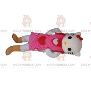 Hello Kitty BIGGYMONKEY™ maskotkostume med sød pink hjertekjole