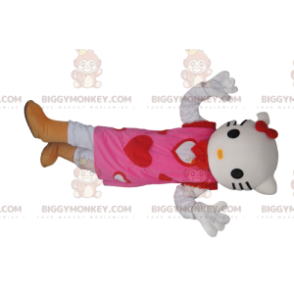 Hello Kitty BIGGYMONKEY™ maskotkostume med sød pink hjertekjole