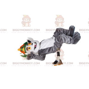 BIGGYMONKEY™ costume mascotte di Re Giuliano, il famoso lemure