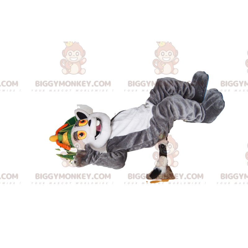 BIGGYMONKEY™ maskotdräkt av kung Julian, den berömda Madasgacarlemuren. Kung Julians kostym - BiggyMonkey.com