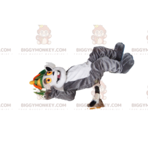 BIGGYMONKEY™ Maskottchenkostüm von König Julian, dem berühmten Madasgacar-Lemur. Kostüm von König Julian - BiggyMonkey.com