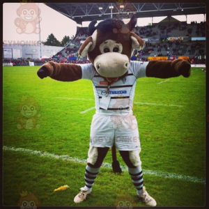 Brown Cow BIGGYMONKEY™ Mascot Costume In Sportswear -