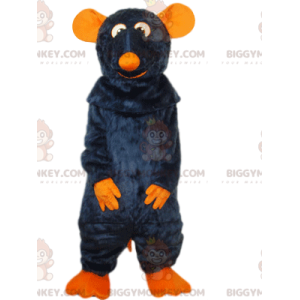 BIGGYMONKEY™ Maskottchenkostüm Graue Ratte mit orangefarbener