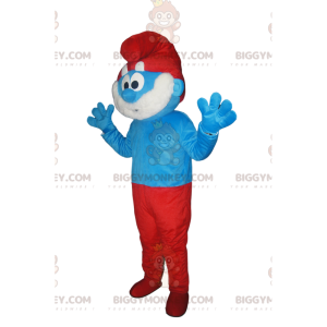 Costume de mascotte BIGGYMONKEY™ du Grand Schtroumph. Costume