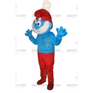 Costume della mascotte del Puffo Papa BIGGYMONKEY™. Costume da