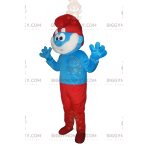 Costume della mascotte del Puffo Papa BIGGYMONKEY™. Costume da