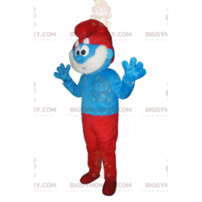 Papa Smurf BIGGYMONKEY™ maskotkostume. Papa smølfe kostume - Masker berømte mennesker - BIGGYMONKEY_013213 - BiggyMonkey.com