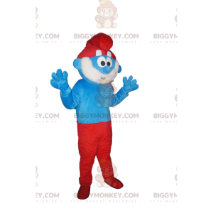 Papa Smurf BIGGYMONKEY™ maskotkostume. Papa smølfe kostume -
