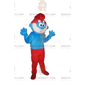 Disfraz de mascota Papá Pitufo BIGGYMONKEY™. Disfraz de Papá Pitufo - Mascotas personajes famosos - BiggyMonkey.com