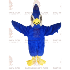 Majestic Blue Bird BIGGYMONKEY™ maskotdräkt. Blå fågel kostym - Fågelmaskot - BIGGYMONKEY_013216 - BiggyMonkey.com
