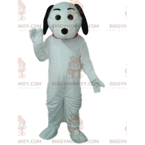 Costume de mascotte BIGGYMONKEY™ de chien blanc, avec des