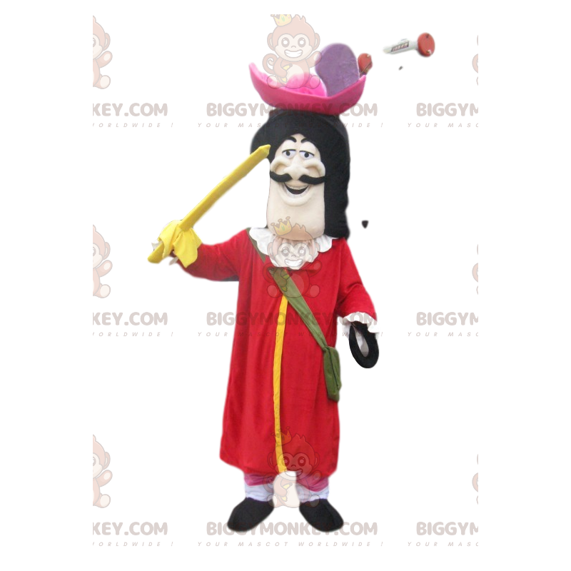 Costume de mascotte BIGGYMONKEY™ de Capitaine Crochet. Costume Costume de mascotte BIGGYMONKEY™ de Capitaine Crochet. Costume