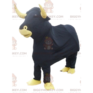 Black Bull BIGGYMONKEY™ Maskottchen-Kostüm. Bullenkostüm -